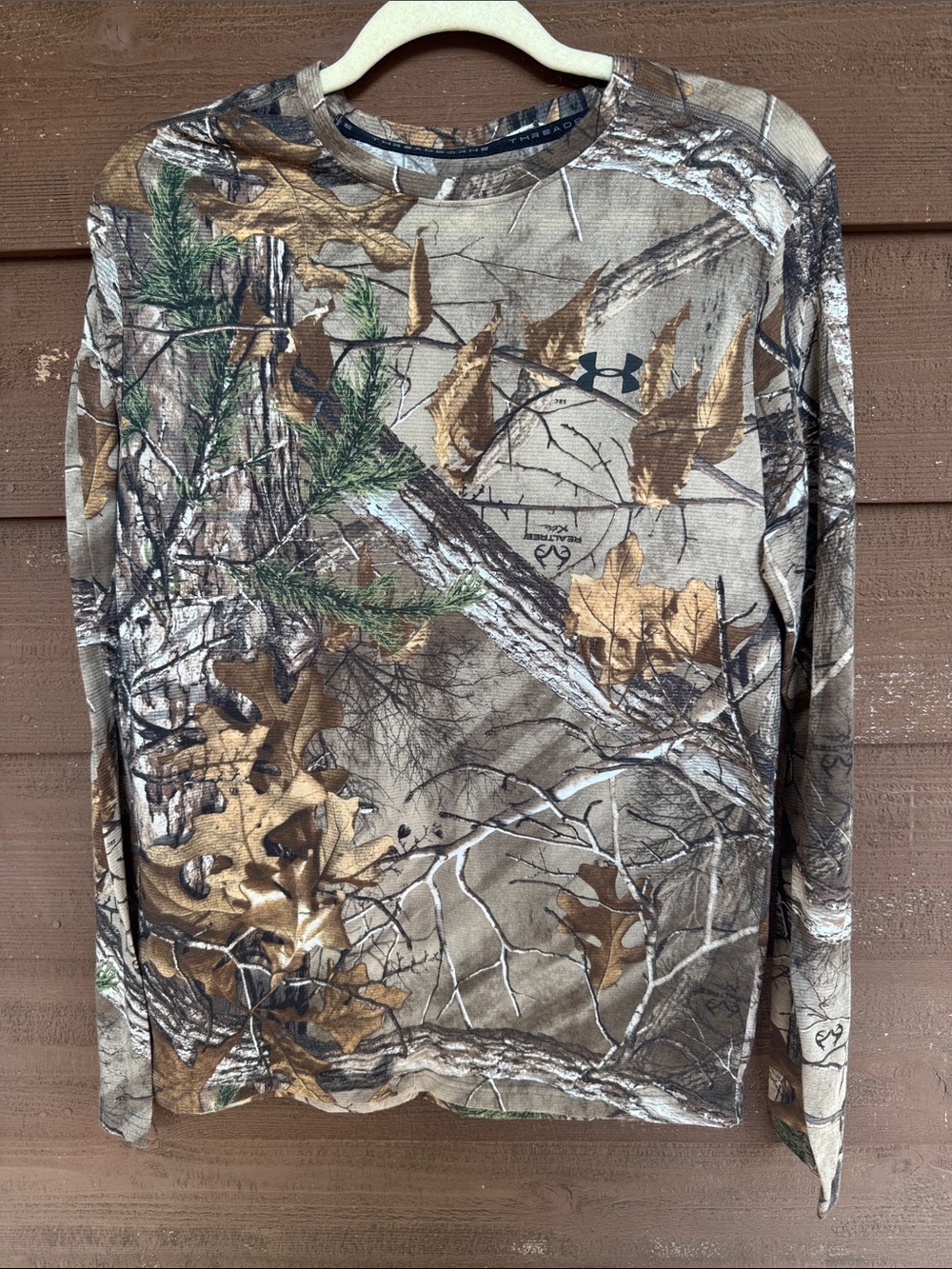 Under Armour Threadborne Men’s Camo Fitted Long Sleeve Shirt size Medium